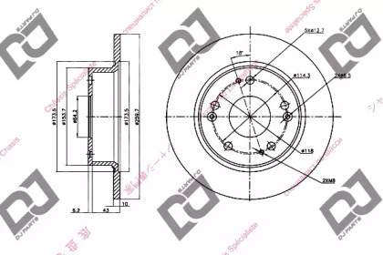 Тормозной диск DJ PARTS BD1343